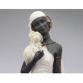 statueta " Art Deco Lady ".  Auro Belcari . 1987 new old stock !